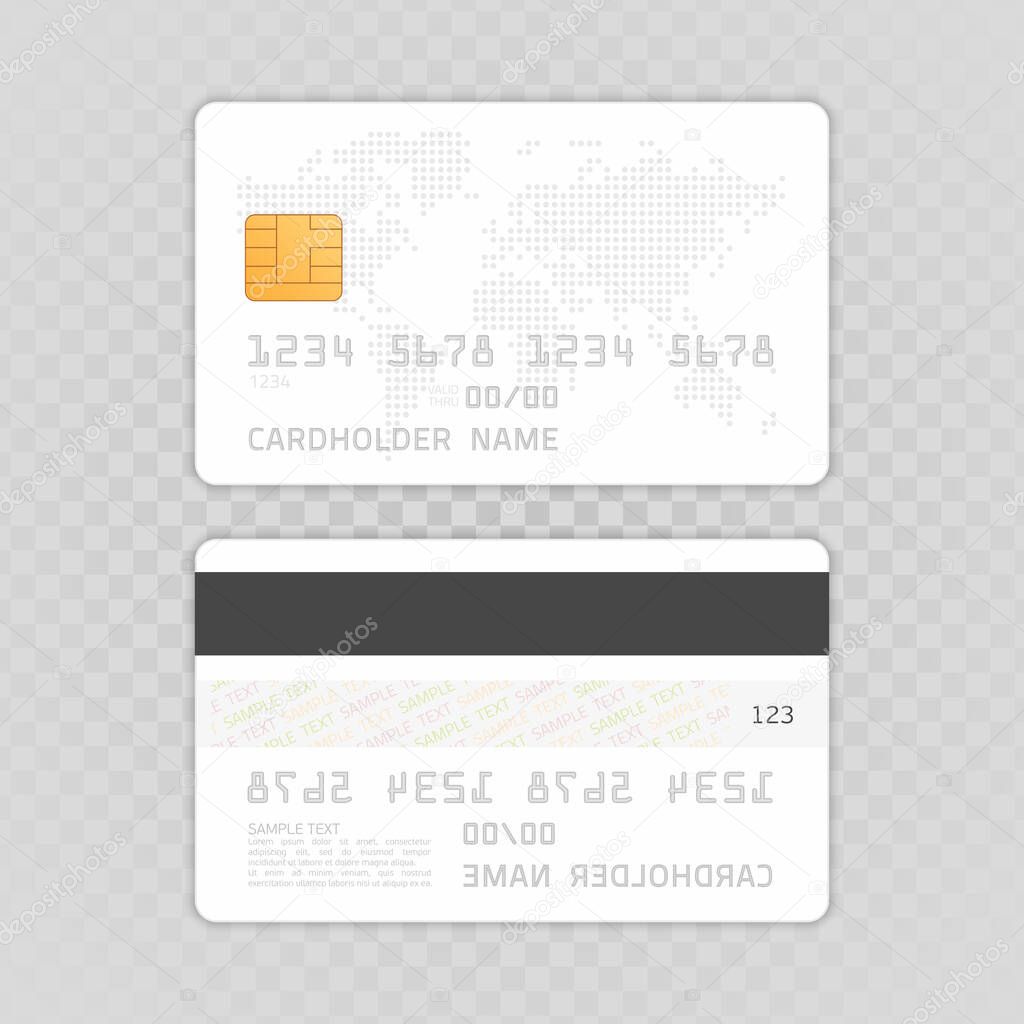 Credit card mockup.