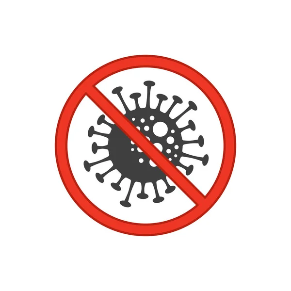 Corona virus stop sign. — Stock Vector