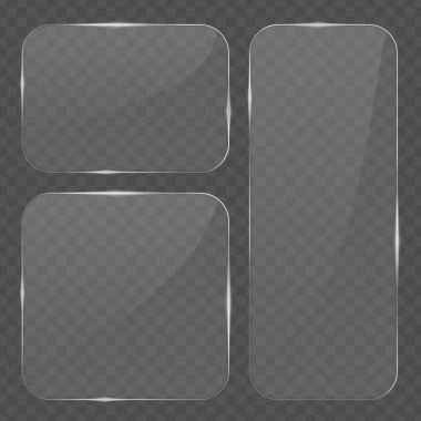 Cam şeffaf pankart koleksiyonu.