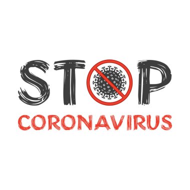 Coronavirus işaretini durdur.