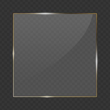 Cam altın şeffaf pankart.