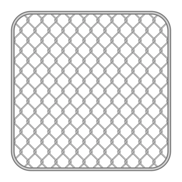 Treillis métallique de clôture métallique . — Image vectorielle