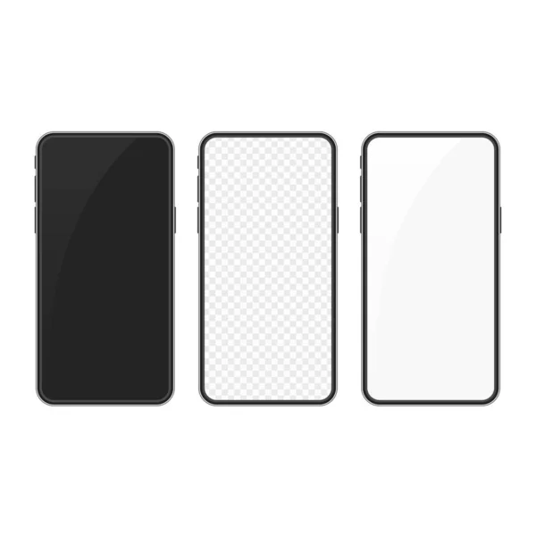 Realistic smartphone mockup set. — Stockvector