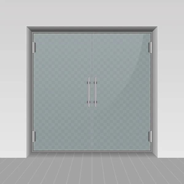 Glass entrance door vector. — Stock Vector