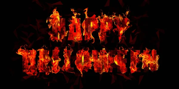 Helloween burning text — Stock Photo, Image