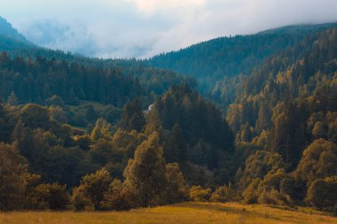 İsviçre sonbahar görünümü