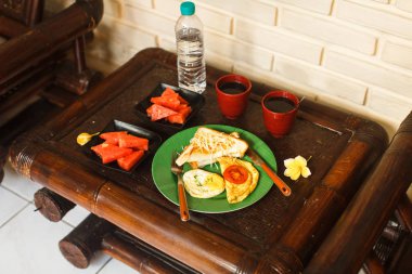 tatile verandada Kahvaltı