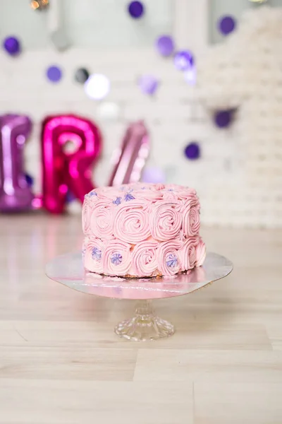 Primer cumpleaños pastel Smash Momentos — Foto de Stock