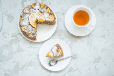 siyah çay portakal pasta