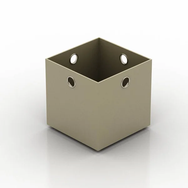 Vykreslení papírové krabičky — Stock fotografie