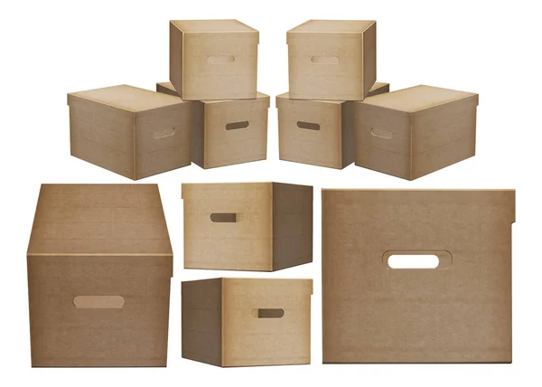 Karton papier set-box — Stockfoto