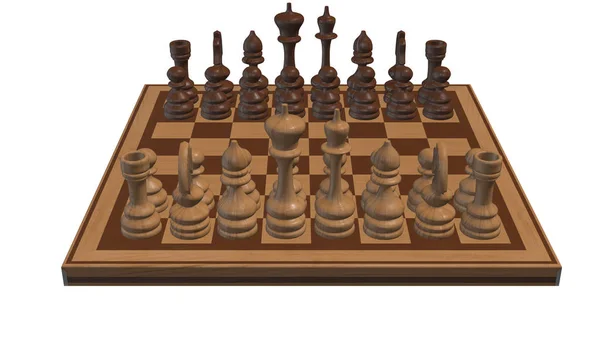 Game chess wood board — Stock Photo, Image