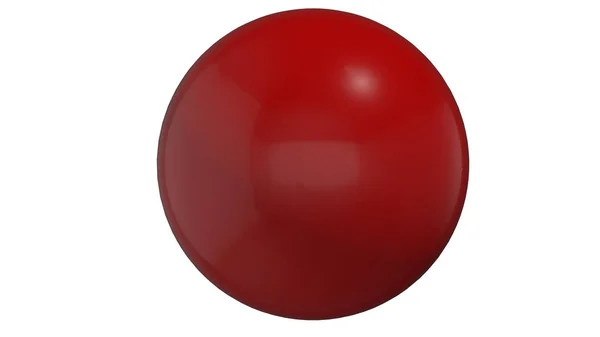 3D vykreslení červené koule — Stock fotografie