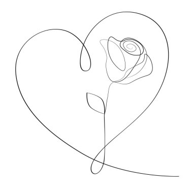  Çiçek Sanatı Vektörü İllüstrasyonlu Kalp
