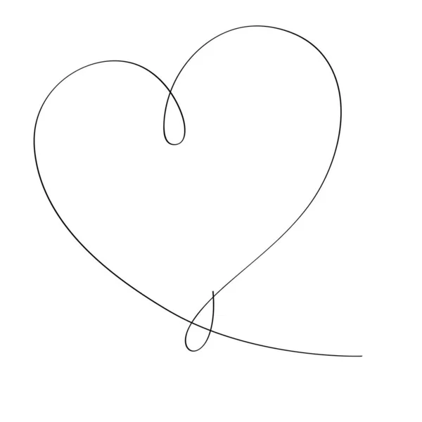 Kalp Çizgisi Sanat Vektörü İllüstrasyonu