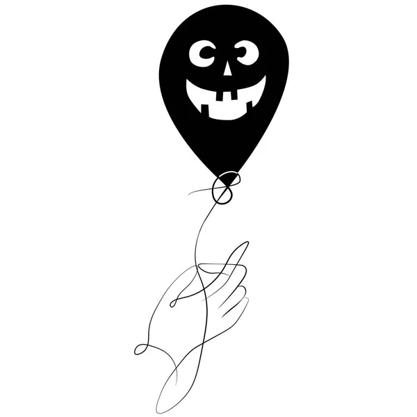 Cute Balloon Smile Face Vector Illustration — 스톡 벡터