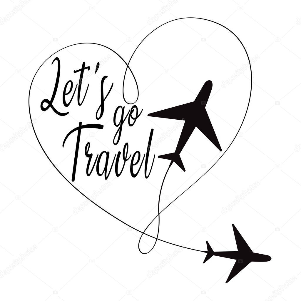 Plane line symbol vector illustration
