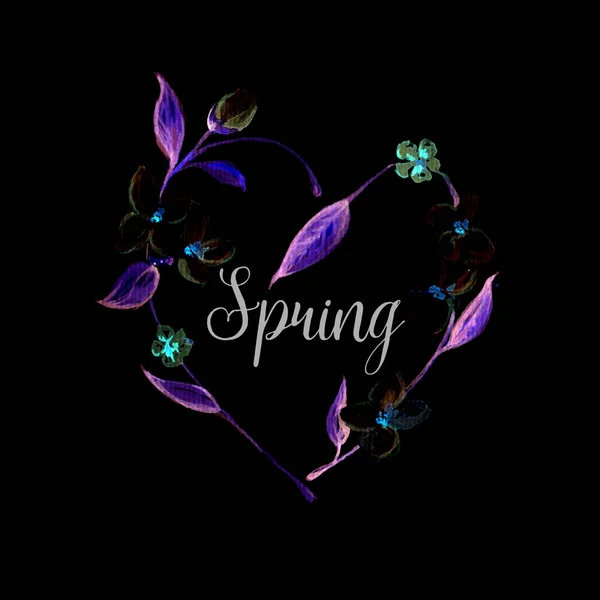 Красивая Акварель Весенний Цветок Иллюстрация — стоковое фото