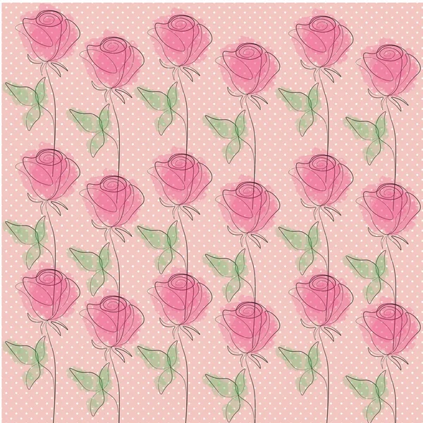 Schöne Rose Blume Linie Vektor Illustration — Stockvektor