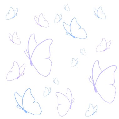 Kelebek vektör illüstrasyonlu güzel bahar sanatı