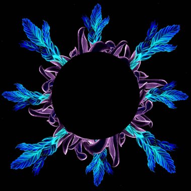 Güzel tropikal çiçek botanik sanatı çizimi