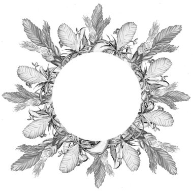 Güzel tropikal çiçek botanik sanatı çizimi