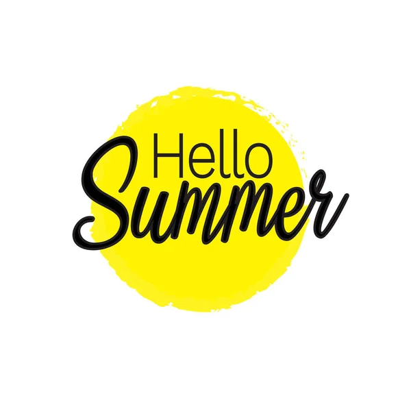 Hello Summer Art Vector Illustration — Stockový vektor