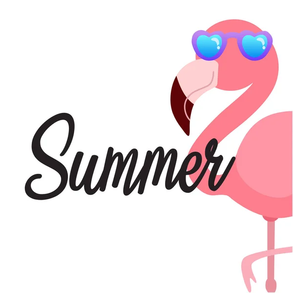 Rosa Söt Rosa Flamingo Vektor Illustration — Stock vektor