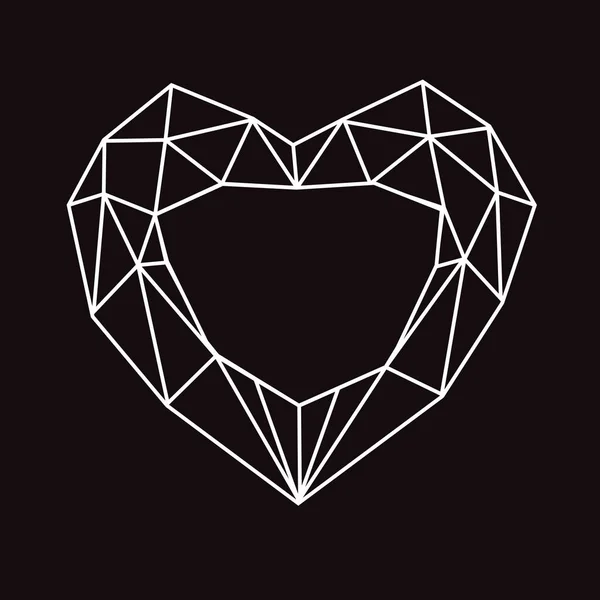 Modern Art Line Heart Wektor Ilustracja — Wektor stockowy