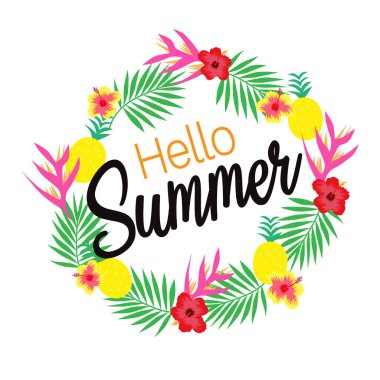 Tropik Çiçekler, Yaz, Sanat İllüstrasyonu