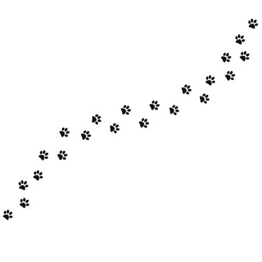 Köpek, pati, işaret, vektör illüstrasyonu