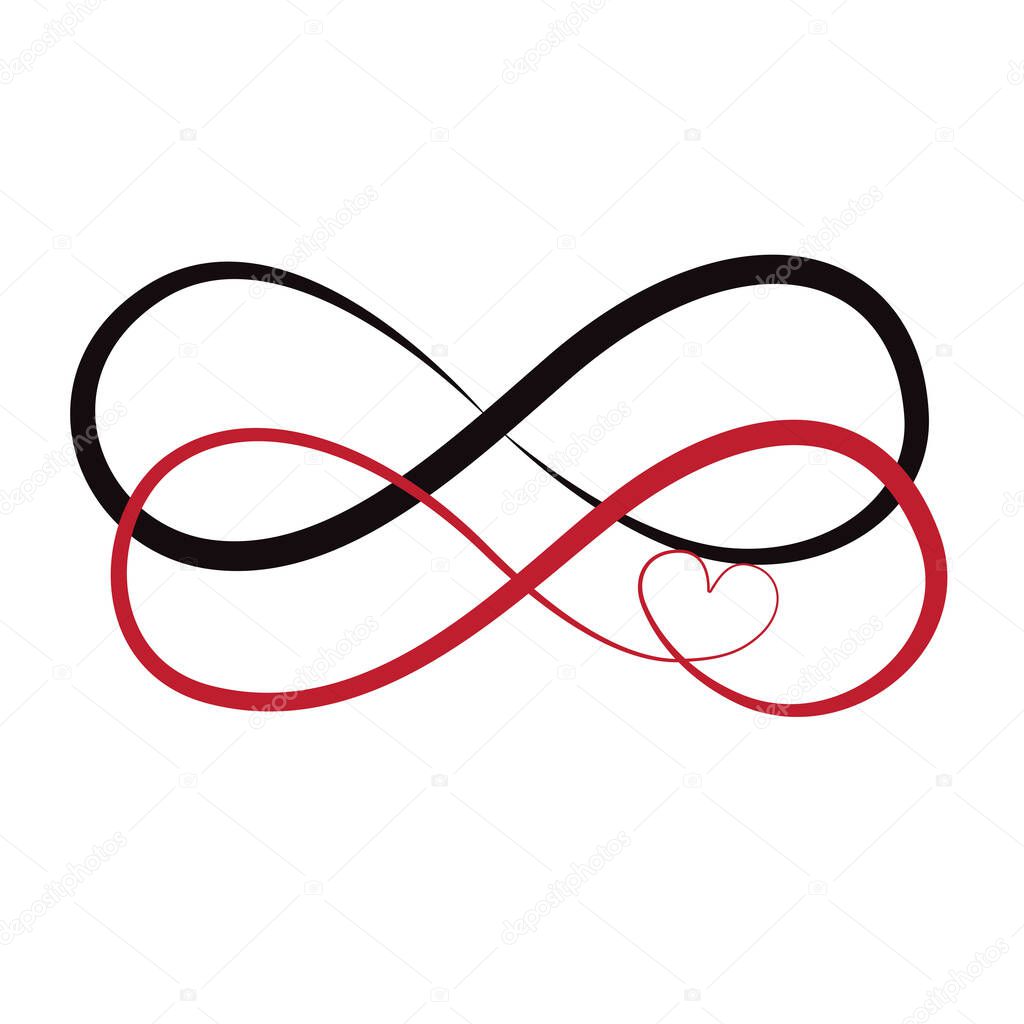 Elegant infinity sign, vector illustration