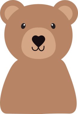 Sevimli Hayvan Suratı, logo, vektör illüstrasyonu