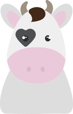 Sevimli Hayvan Suratı, logo, vektör illüstrasyonu