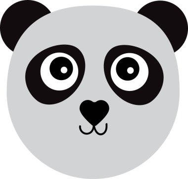 Sevimli Hayvan Suratı, logo, vektör illüstrasyonu