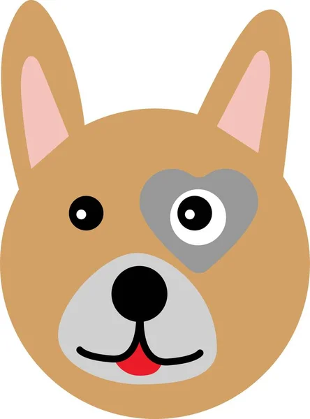 Χαριτωμένο Πρόσωπο Ζώου Λογότυπο Διανυσματική Απεικόνιση — Διανυσματικό Αρχείο