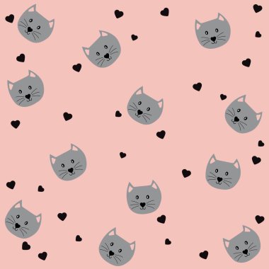 Şirin, Kediler, Şekil, Vektör, Arkaplan