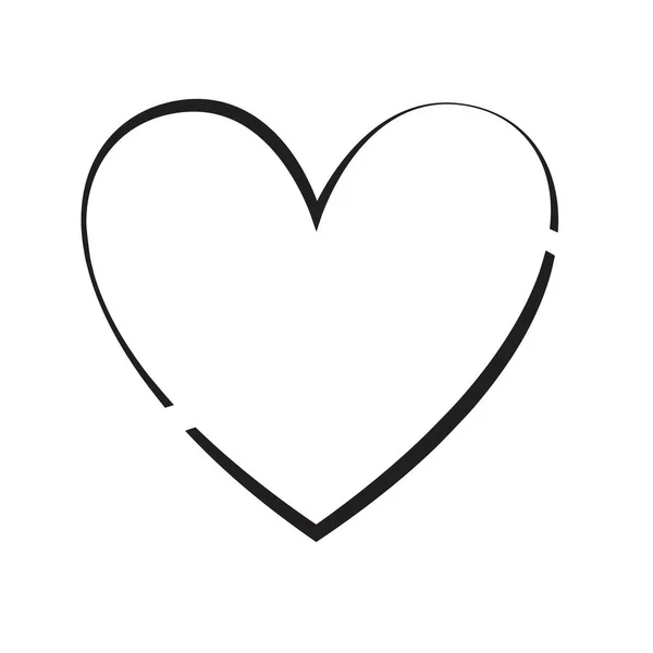 Κομψό Καρδιά Σύμβολο Διανυσματική Απεικόνιση — Διανυσματικό Αρχείο