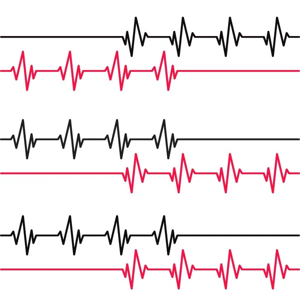 Kardiológiai Vonal Vektor Háttér Illusztráció — Stock Vector