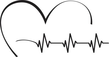 Kardiyoloji, kalp, vektör, arkaplan çizimi