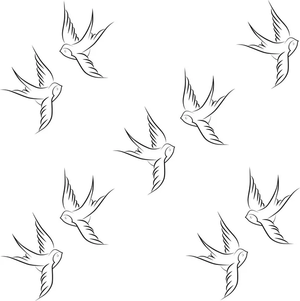 Ruka Držení Polykání Pták Vektor Ilustrace — Stockový vektor