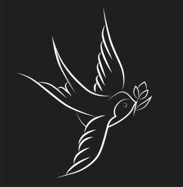 El ele tutuşmak, yutmak, kuş, vektör, çizim