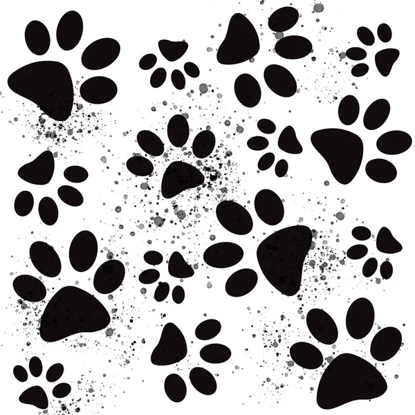 Animal Paw Silhouette Vector Illustration — 스톡 사진