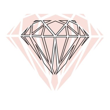 Vektör soyut çokgen geometrik elmas kaya