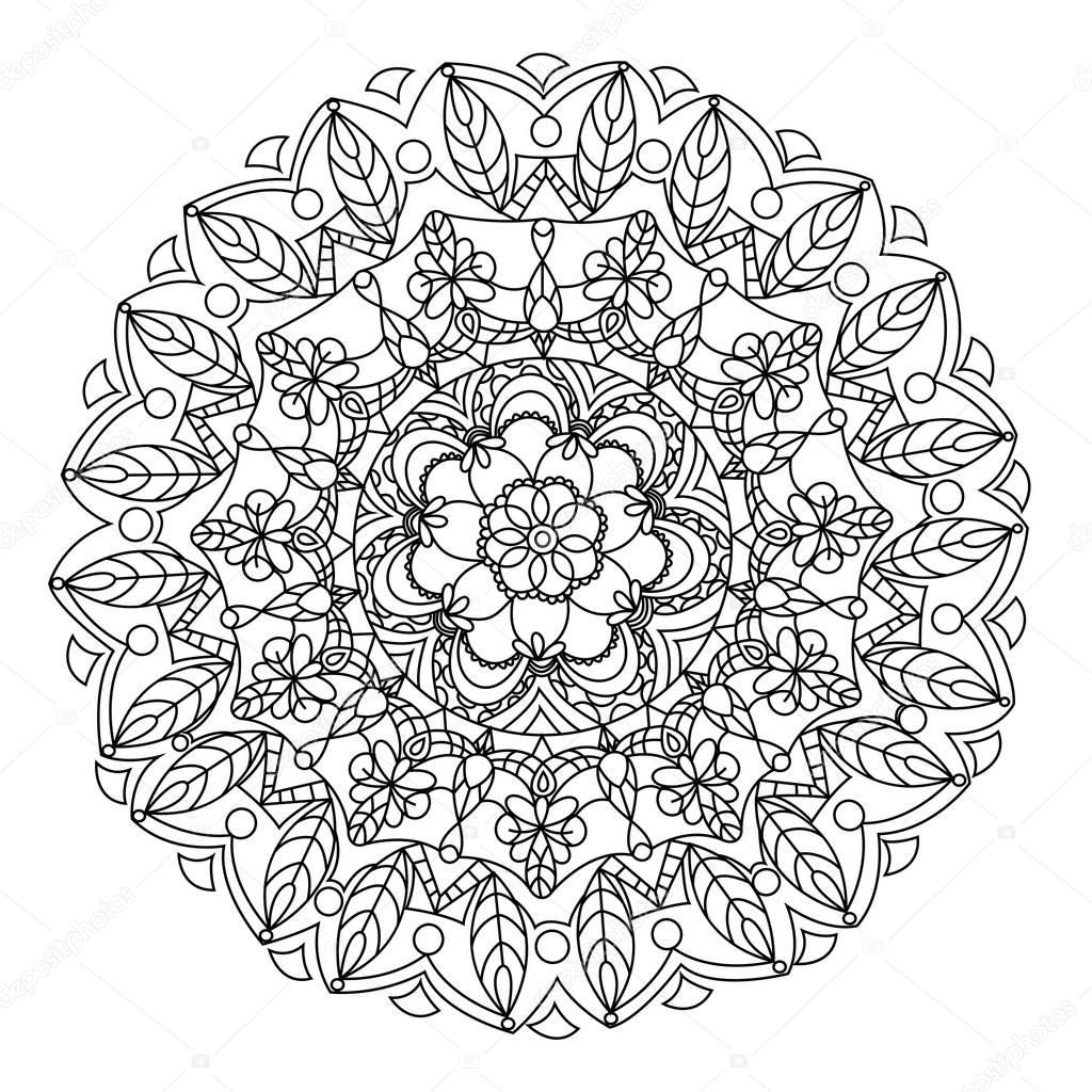 Mandala bloem vector kleurplaten voor volwassenen ...