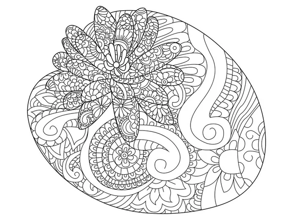 Coloriage de fleurs de nénuphar pour adultes — Image vectorielle