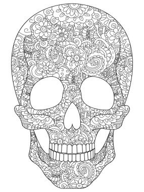 Kafatası boyama vektör yetişkinler için