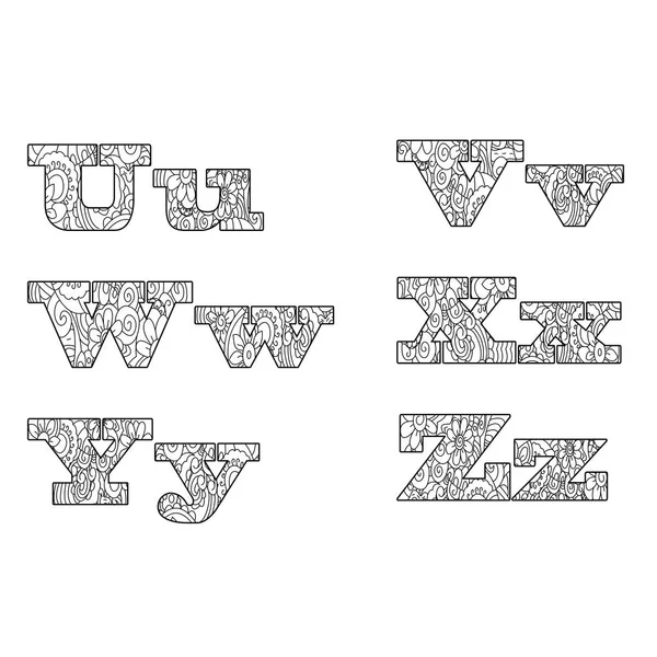 Kolorowanka Litera K Dla Dorosłych Wektor Grafika Wektorowa