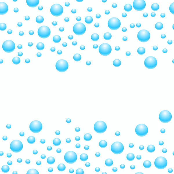 Perles argentées dispersées sans couture isolées sur fond blanc, illustration vectorielle — Image vectorielle
