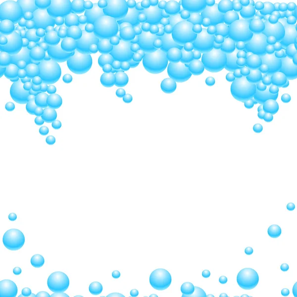 Perles argentées dispersées sans couture isolées sur fond blanc, illustration vectorielle — Image vectorielle